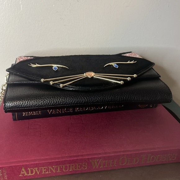 Kate Spade NWOT Jazz Things Up Cat Cali Black Rare Clutch Crossbody Novelty Bag - Picture 13 of 16